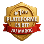 Badge Lmohandis première plateforme BTP au Maroc génie civil services construction Maroc