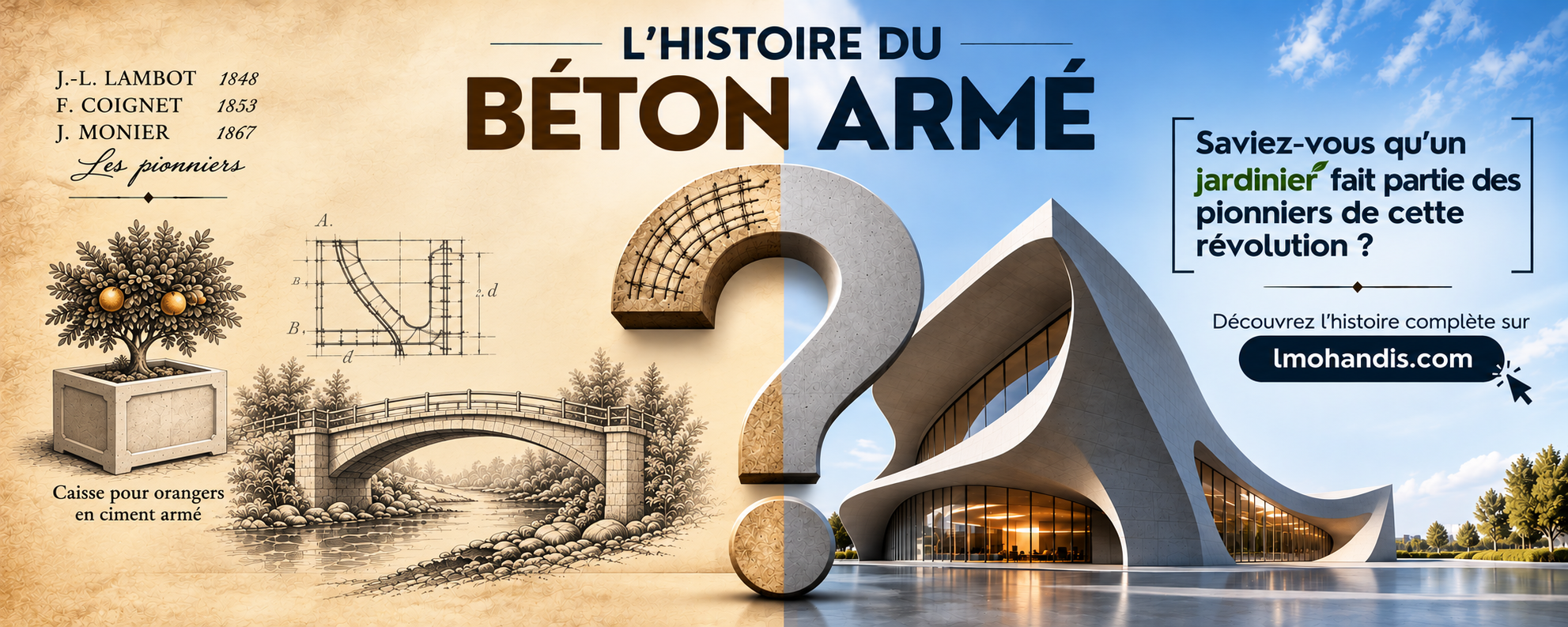 L’histoire du béton armé _ des pionniers à l’architecture moderne (1)